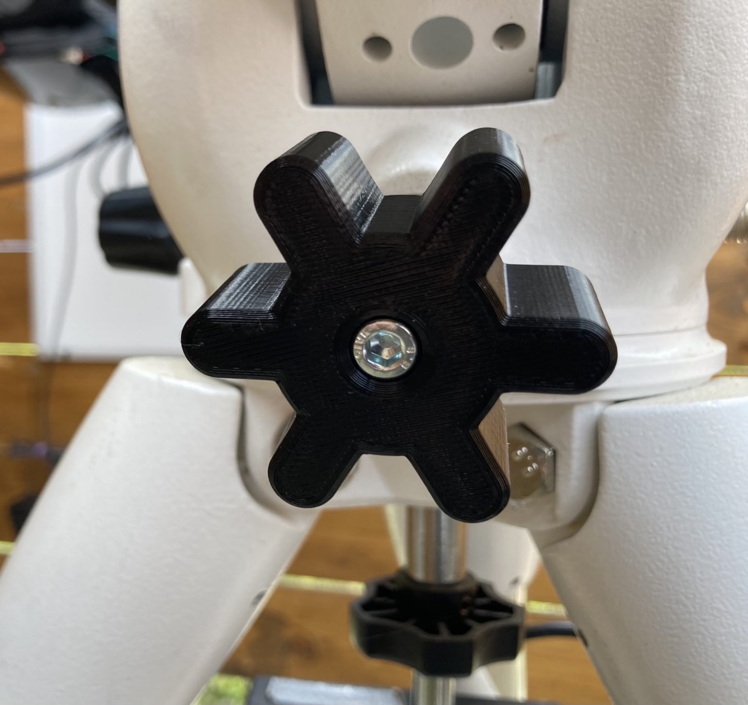Skywatcher EQ6-R Pro altitude adjustment knob replacement - Deep Sky Dad